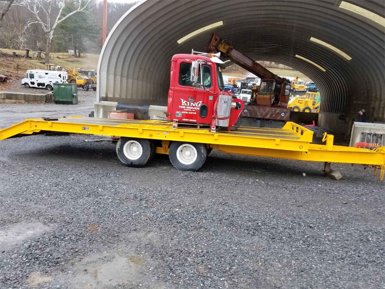 1987 HUDSON 15 TON TAG TILT TRALER AIR BRAKES GOOD CHEAP TILT TOP PINTLE HITCH
