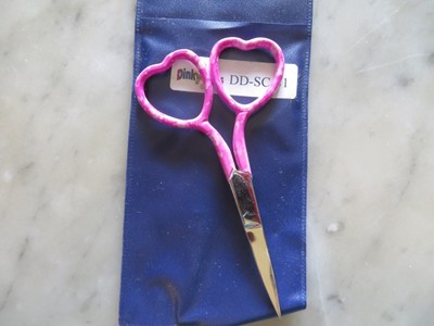 10% Off Dinky Dyes Embroidery Scissors - Pink & White Heart Handles - DD-SC-31