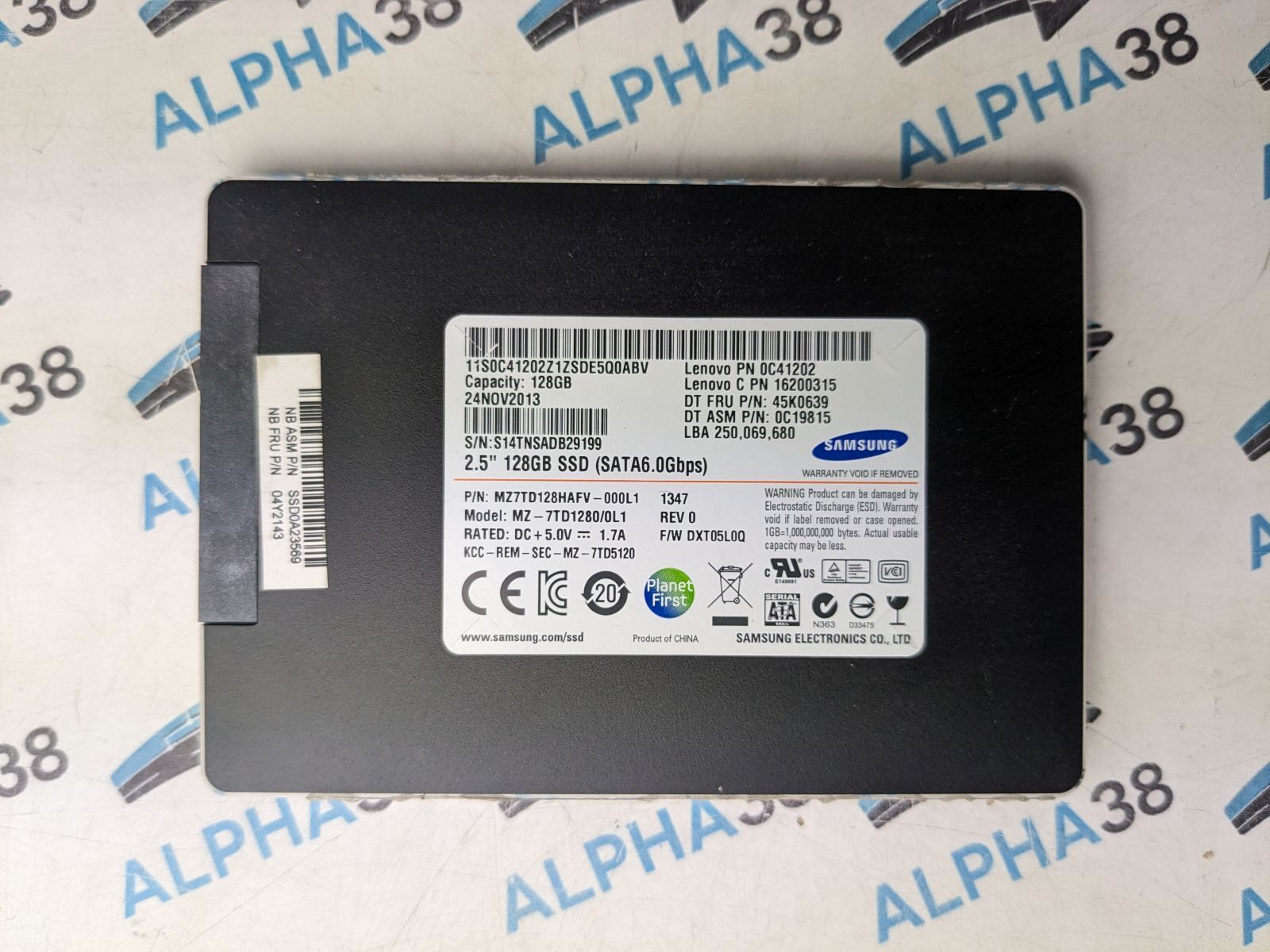 M出品 Samsung MZ-7TD1280/0L1 128 GB 2.5 0C41202 45K0639 0C19815