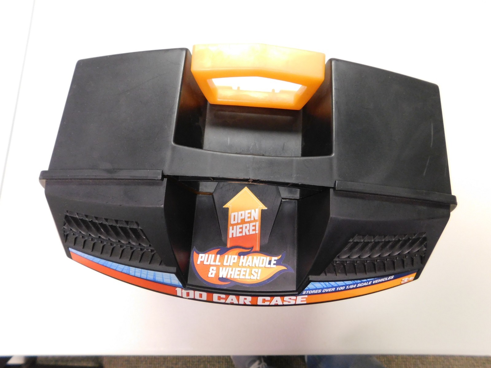 Hot Wheels 100 Car Toy Carrying Case Box Storage Handle Tote Roller w/30 CARS+