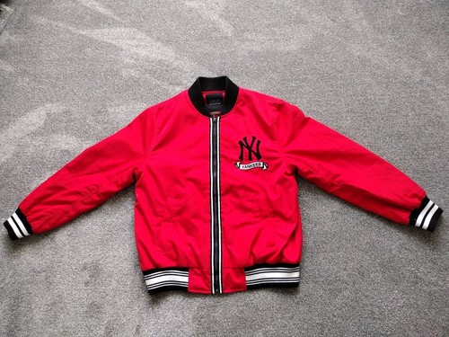 M New York Yankees ジャケット MLBロゴ付き NY Yankees Pro Standard Mash Up Logo Blue & White Jacket