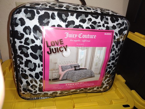 JUICY COUTURE 8 PIECE BED SET LEOPARD CROWN QUEEN JUICY COUTURE COMFORTER SET 