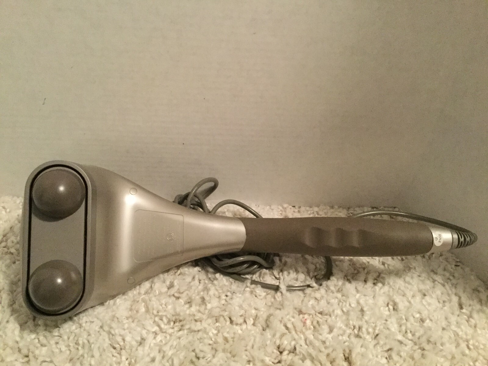 Brookstone Handheld Dual Node Percussion Massager Model #235333 Programmable