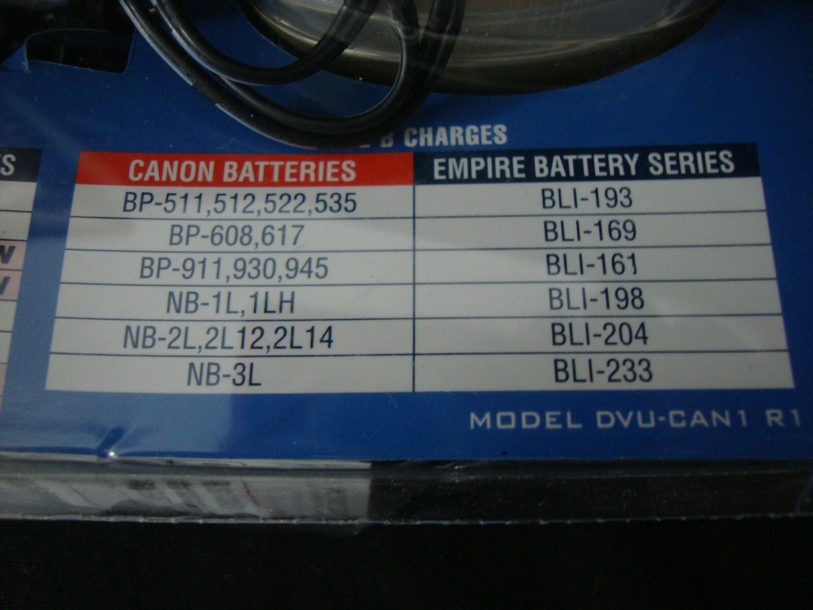 Empire All-In-One CANON Digital/Video Rechargeable Battery Charger - NEW