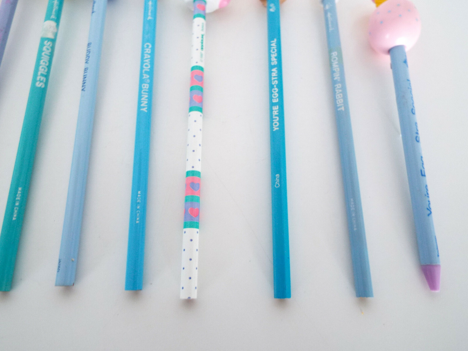 14 PENCILS TOPPERS Vintage Easter Applause Hallmark Russ Pen Chick Bunny Lamb