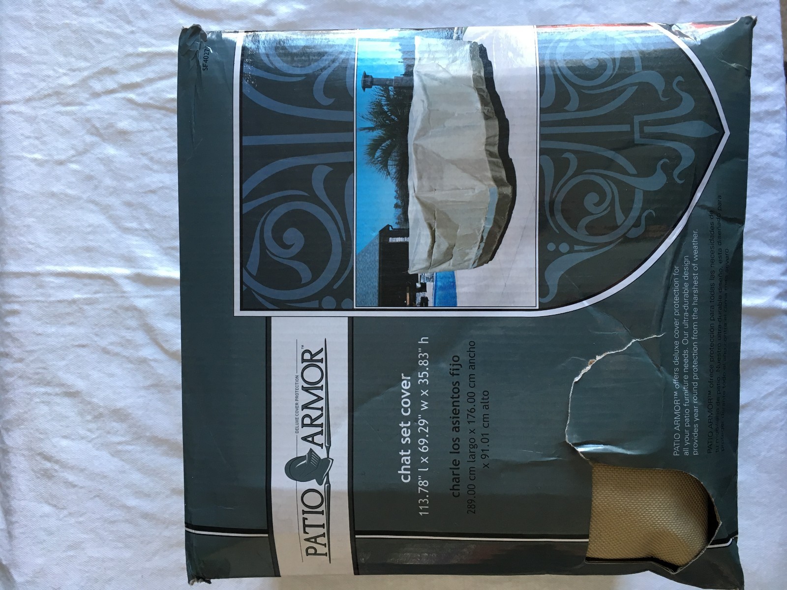 New Patio Armor SF40279 Chat Set Patio Cover Tan