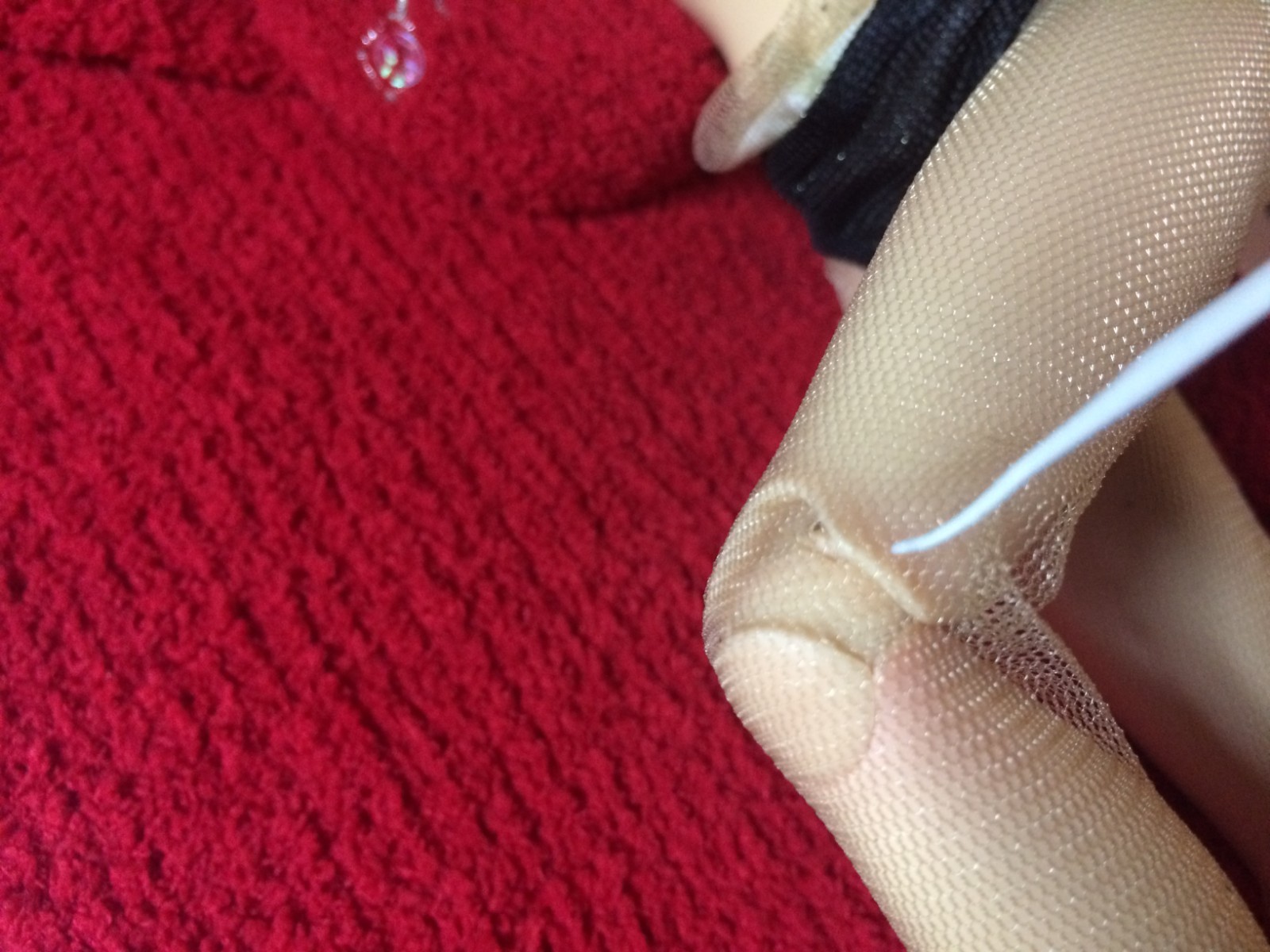 Sybarite doll superdoll superfrock in micro sequin gown, pink heels, silver bag