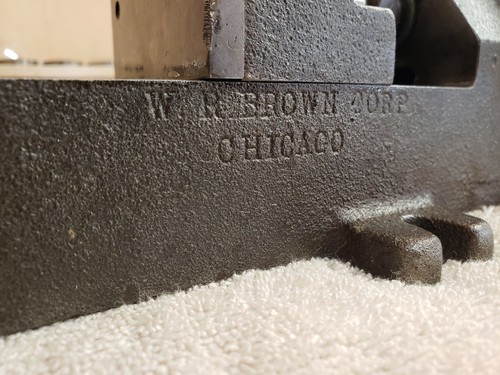 W. R. Brown Corp Pneumatic Milling Vise Vintage Machinist Tools Drill Press