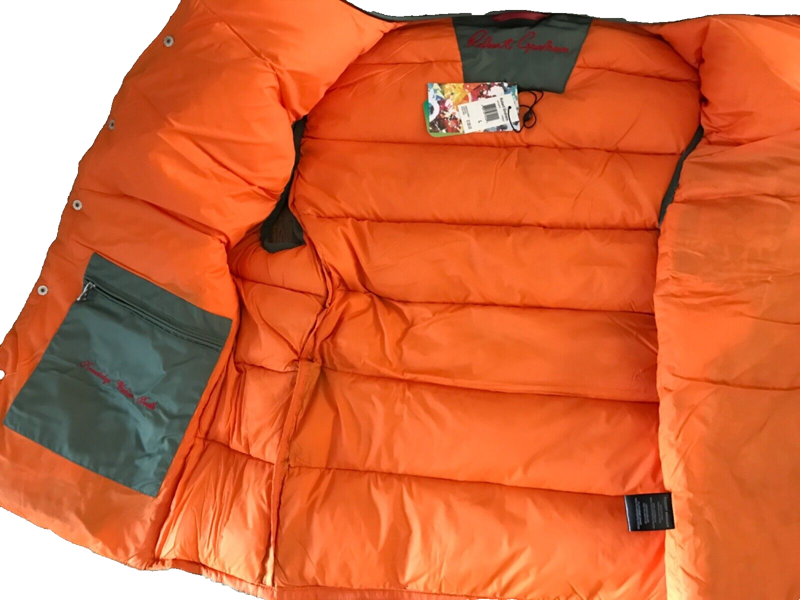 Pre-owned Robert Graham Detachable Hooded Insulated Puffer Vest Jacket Mens Large $326 In Green