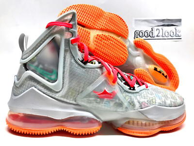 NIKE LEBRON XIX 19 FAST FOOD GREY FOG/ROMA GREEN SIZE MEN'S 11 [DC9339-001]