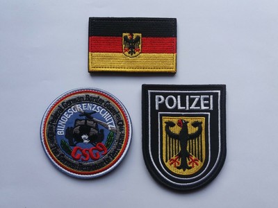 View Polizei Patch Steingrau PNG