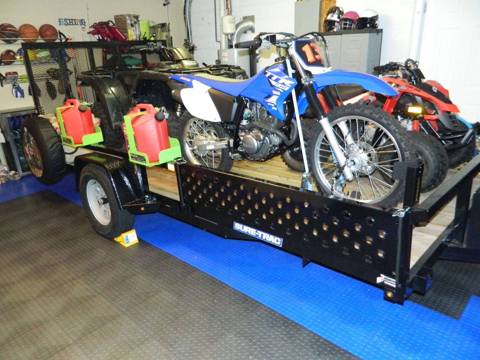 Honda Rancher IRS 2017,Yamaha TTR230 18, Can AM DS 70 2017 with trailer/gear