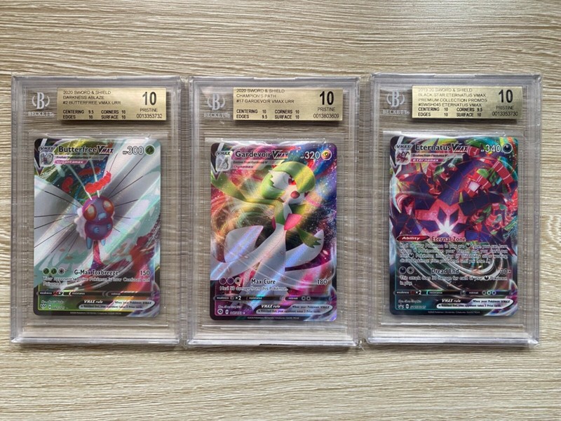 Pokémon Gardevoir Vmax, Eternatus Vmax and Butterfree Vmax Beckett 10