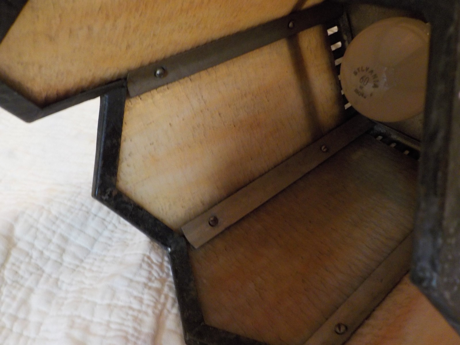 Large Arts & Crafts or Mission Style Hanging Slag Glass Ceiling Fixture 20