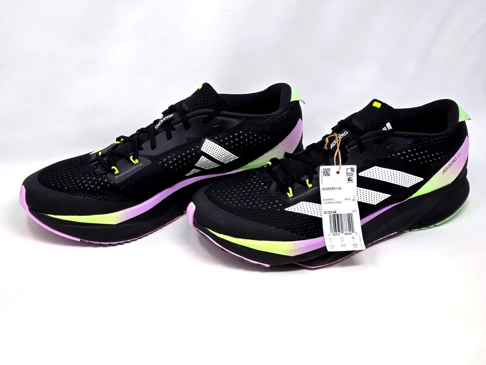Adidas Adizero SL Shoes Men's Sizes Black White Green