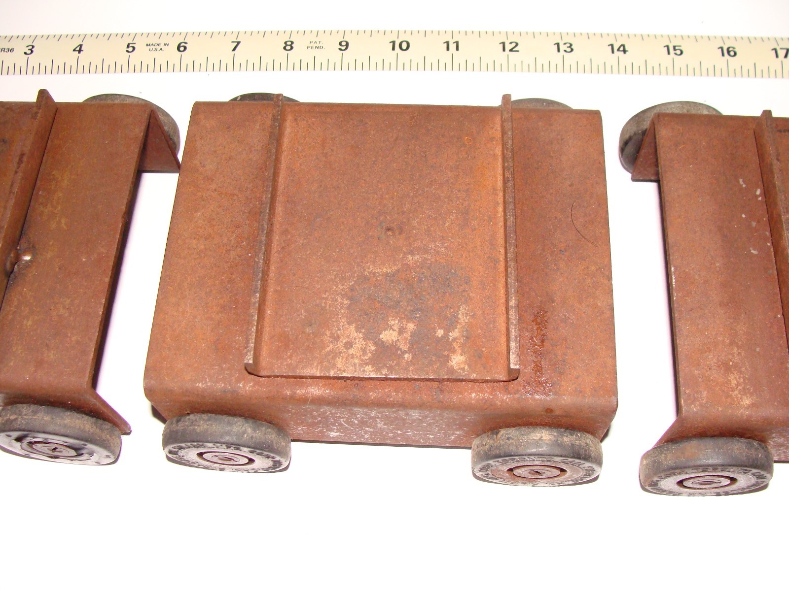 4 Vintage Heavy-Duty Steel Moving Tucks w/ Ball Bearing Wheels