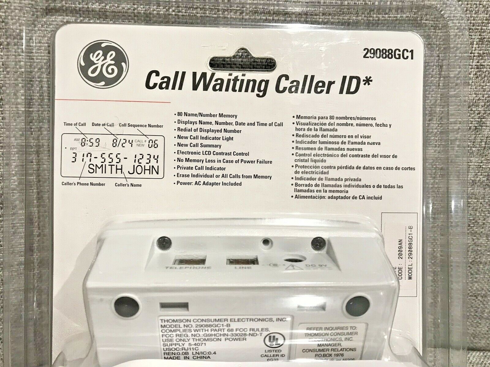New GE General Electric Call Waiting Caller ID 29088GC1 80 Names/ Number Memory