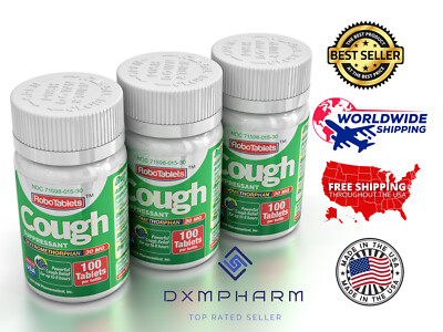 3 Pack RoboTablets Cough Suppressant Tablet Dextromethorphan 30mg 100 Tablets
