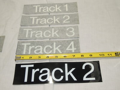 Railroad Station Platform Track signs Tracks  1 , 2, 3, 4