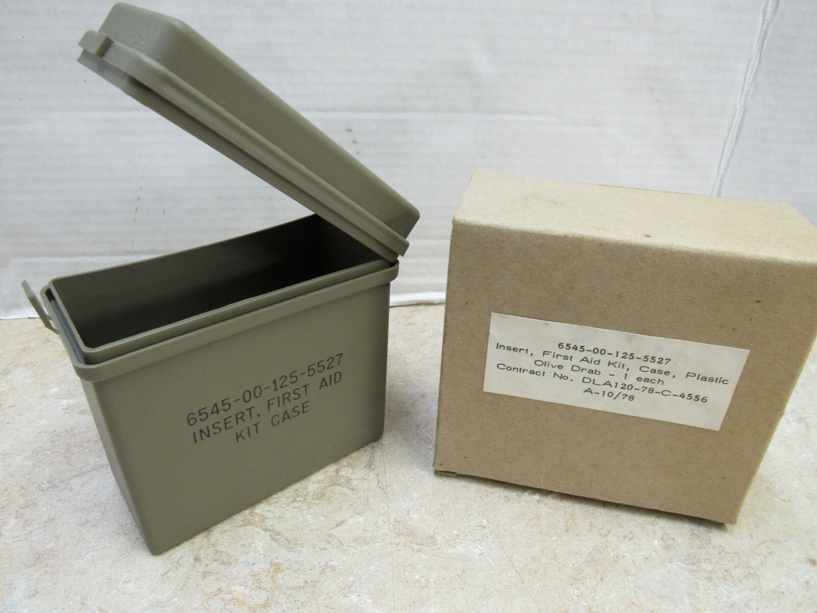 Post Vietnam Era US First Aid Kit Case Insert 1978 Dated NOS 6545-00-125-5527 