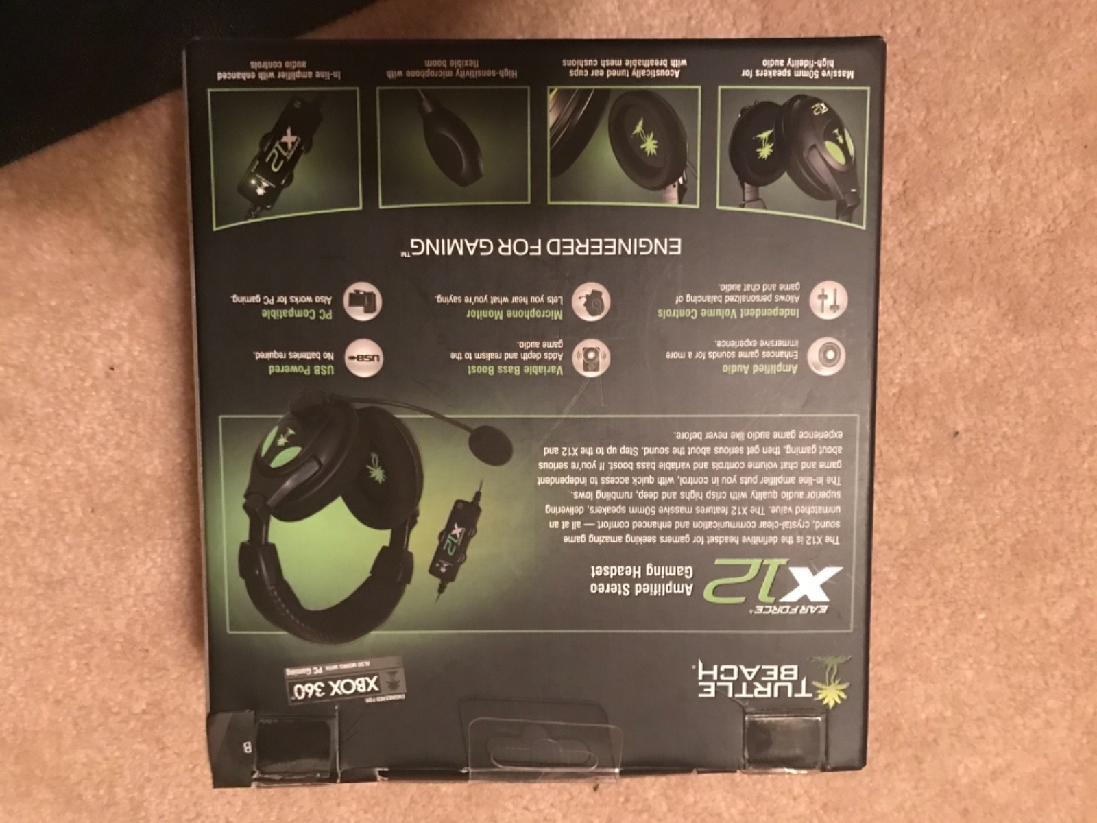 Turtle Beach Ear Force x12 Silver/Black Headband Headsets