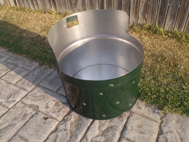 Fire Pit Fire Drum, Half 44 Gallon Drum with Handle | Other Home