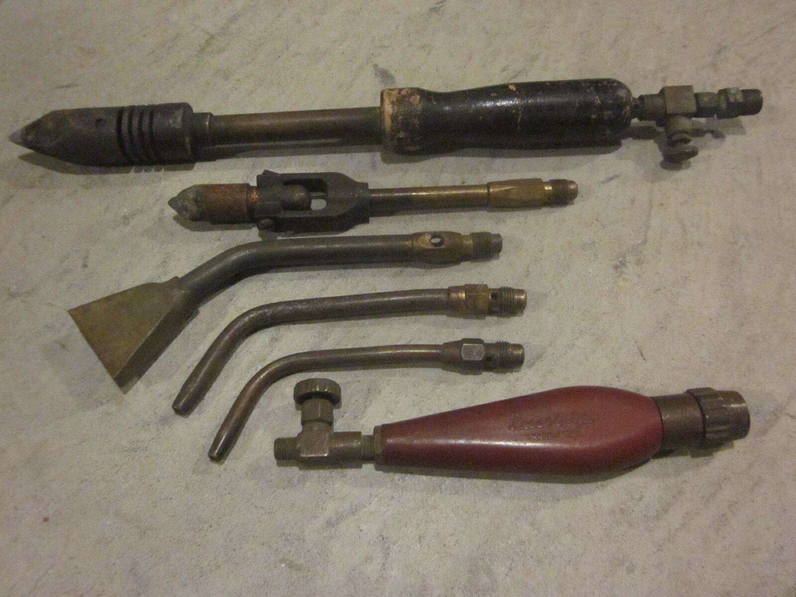 Vintage PrestOLite Acetylene Welding Torch & Tips & Soldering Iron