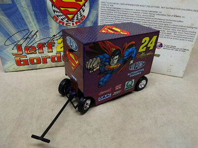 Vintage NASCAR #24 Jeff Gordon Superman Chrome Illusion 1999 Pit Wagon Coin Bank