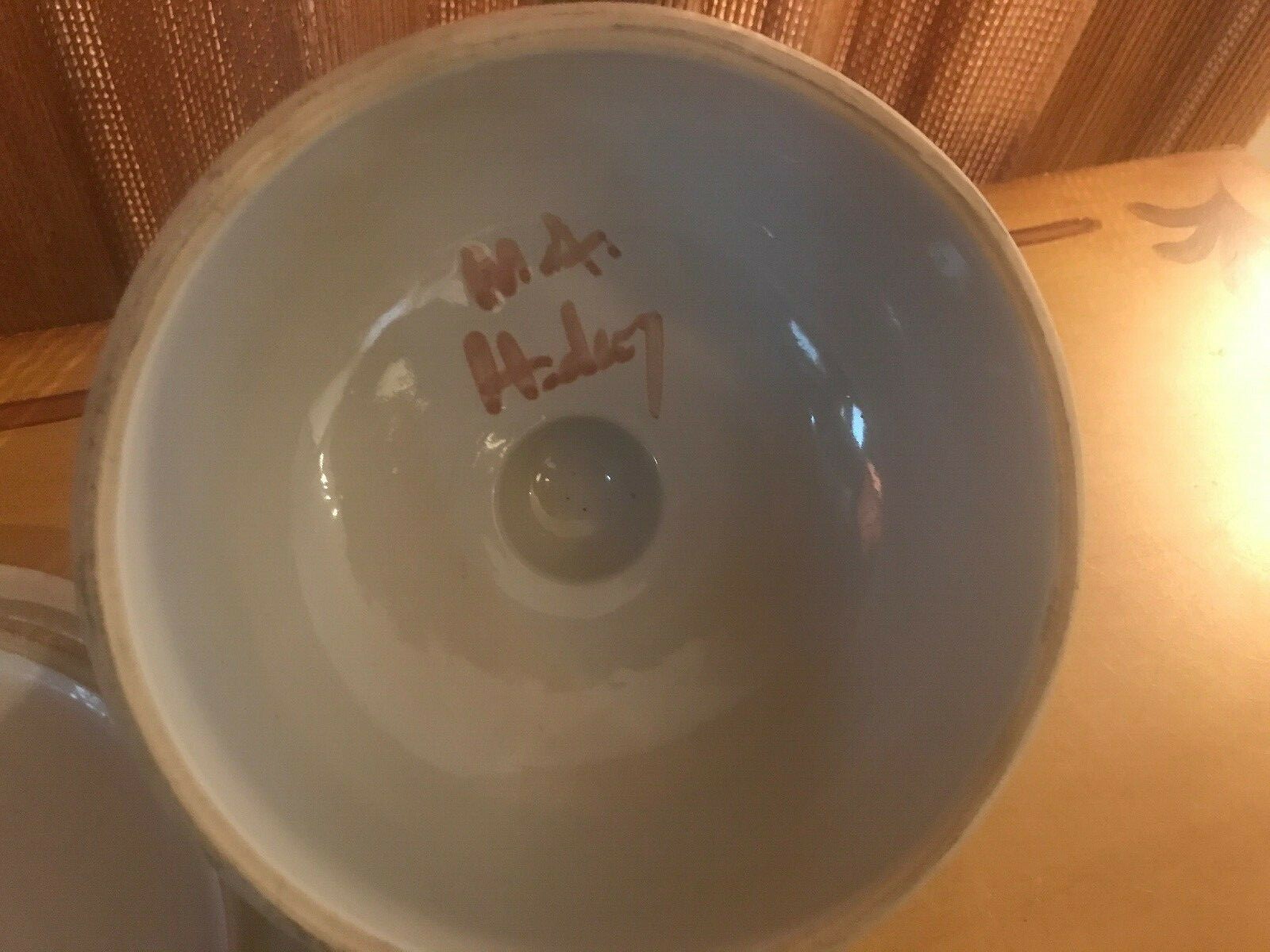 M A Hadley PEAR & GRAPE Pink - Round Covered BUTTER CHEESE DISH