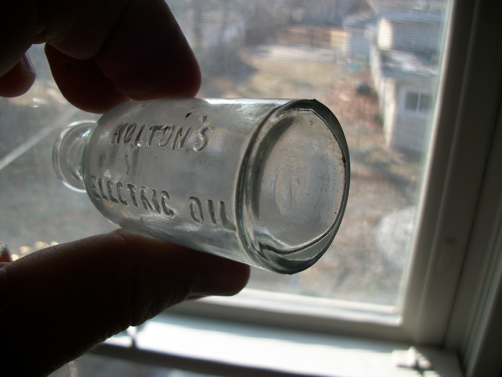 HOLTON'S ELECTRIC OIL CLEAR MOLD BLOWN BOTTLE FOR MUSICAL INSTRUMENT LUBRICATION