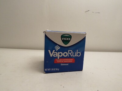 Vicks VapoRub Cough Suppressant Topical Analgesic Ointment 1.76 oz-box damaged