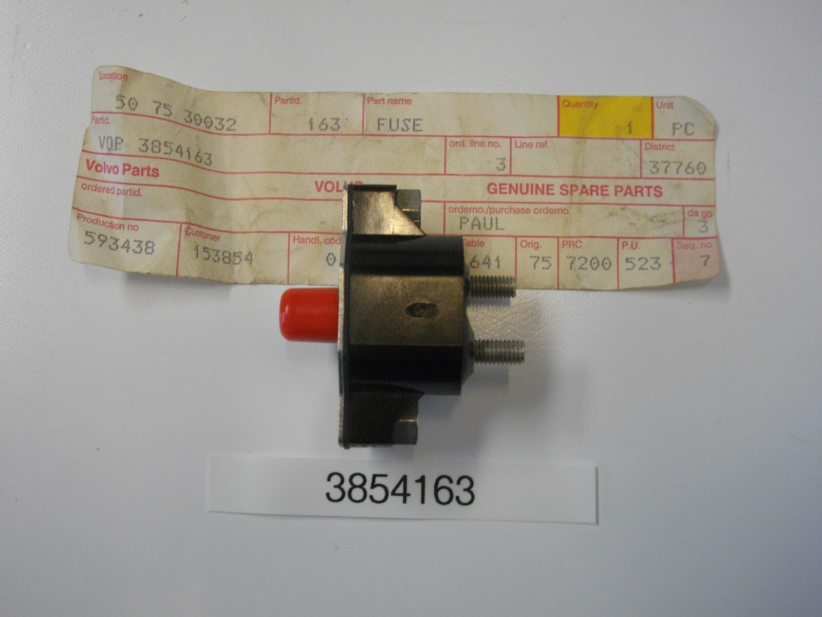 Volvo Penta 3854163 20 amp breaker for sterndrive OEM