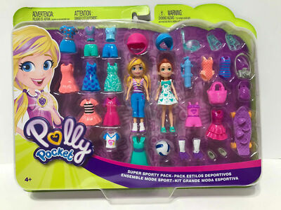Polly Pocket Super Sporty Pack 2 Doll Kit Mattel 