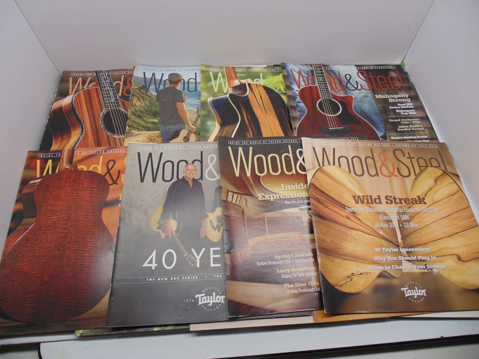 Taylor Guitar Wood & Steel Magazine  31 Issues Huge Lot Cool Good Shape