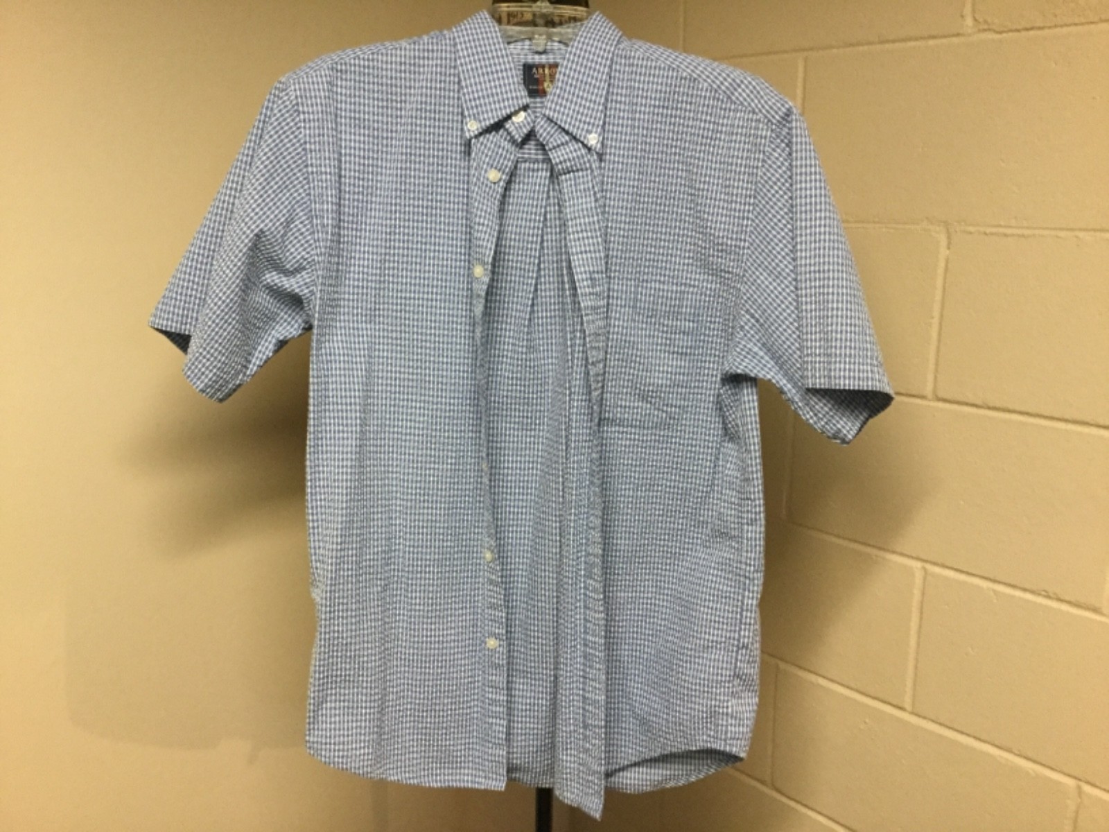 ②70s USA Arrow open collar shirt check M s-l400.jpg