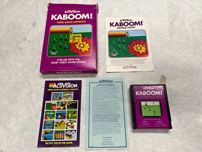 NICE Atari VCS 2600 Game Complete in Box 1981 Activision KABOOM + FUN Very Clean