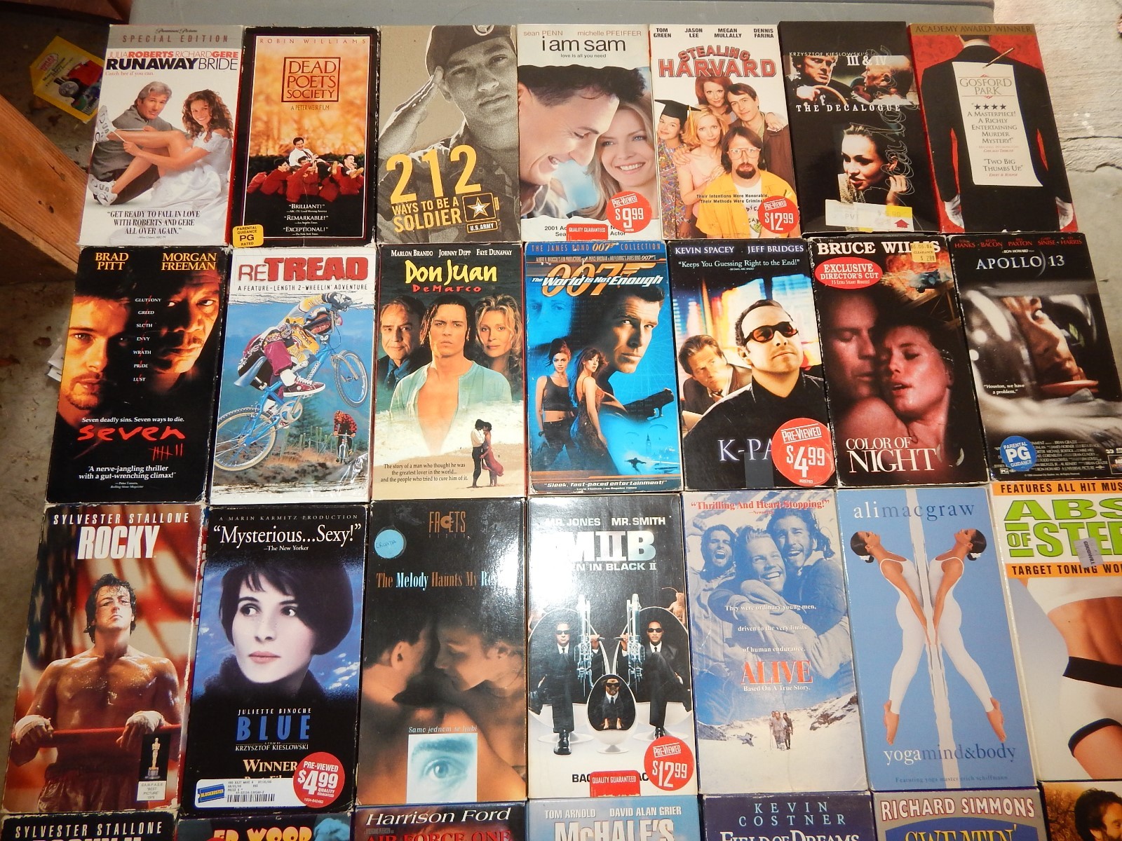 Lot of 35 VHS Video Tapes-Mixed Genres and Ratings-Fair to Excellent Condition-C