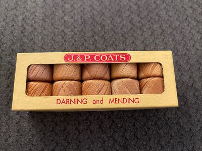Vintage Pack Of J&P Coats Browns 10 25 Yard Yarn Balls D12