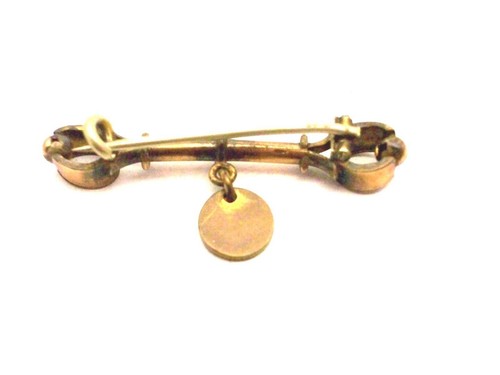 Antique Victorian  Bar Pin w Dangle Womens