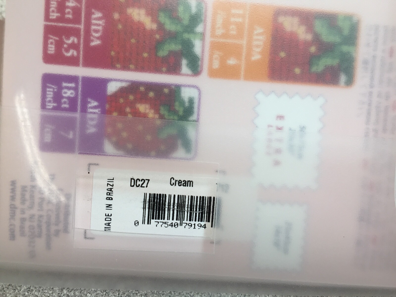 Cross Stitch DMC Cream 14 Ct Aida Cloth Fabric - 14