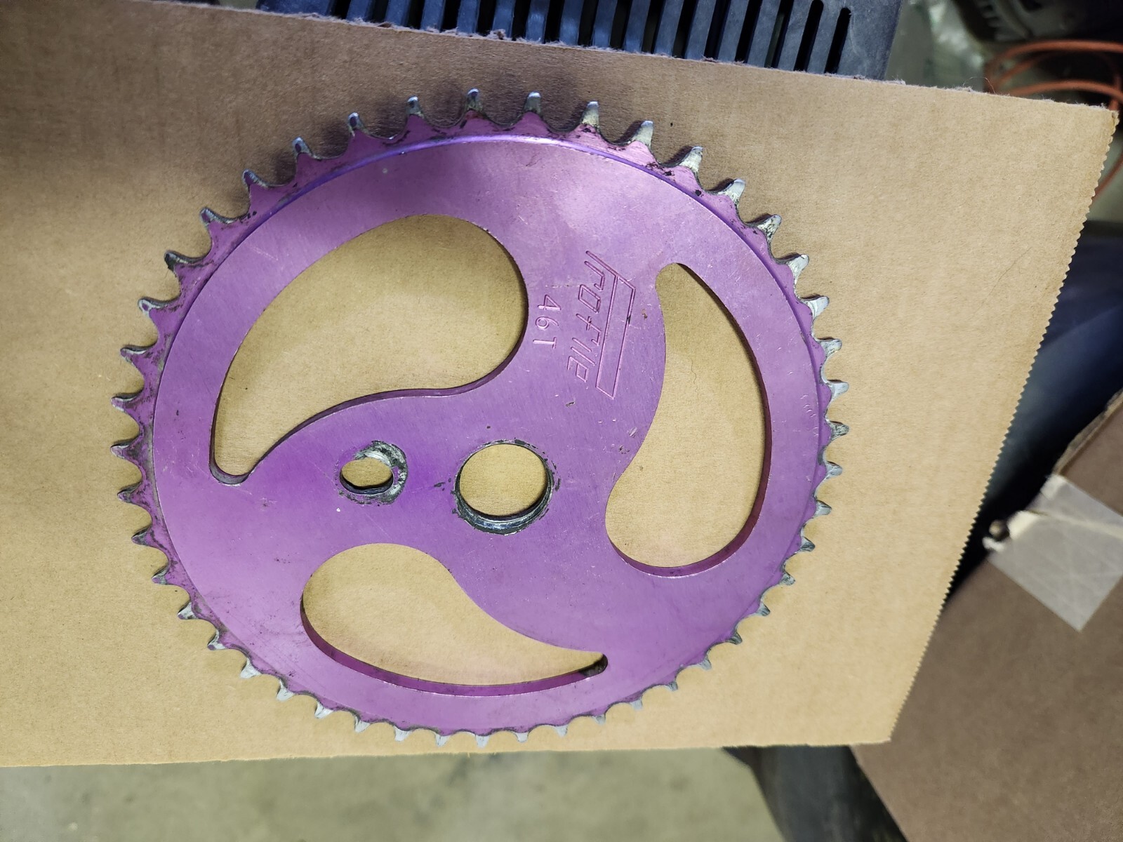 Profile 46t Purple Anodized 90's BMX sprocket Old Mid School