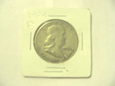 1958 D FRANKLIN HALF DOLLAR COIN  SILVER