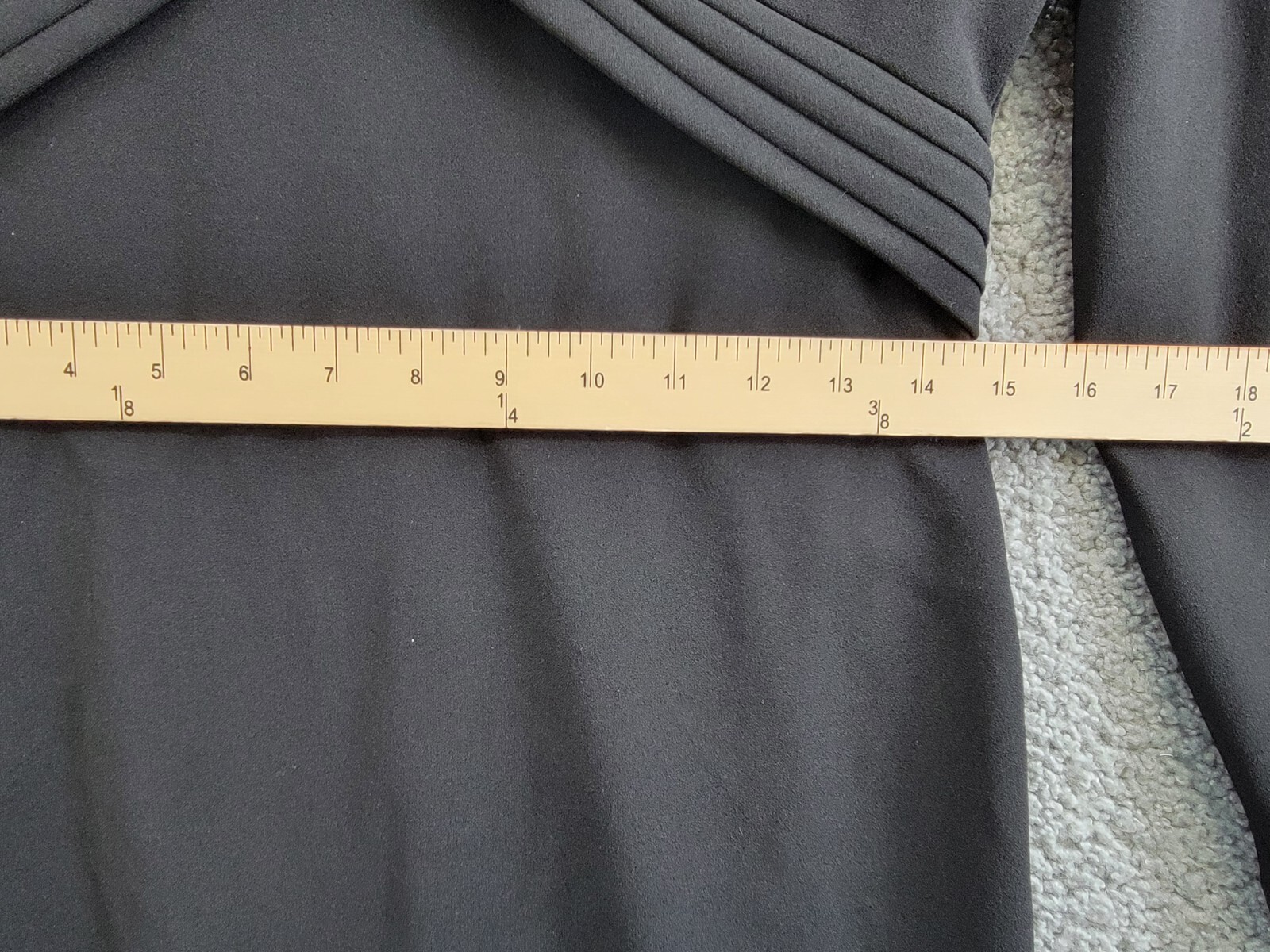 Calvin Klein Pleated Knee Length Sheath Dress Women's 4 Black Back Zip Closure - Picture 7 of 17