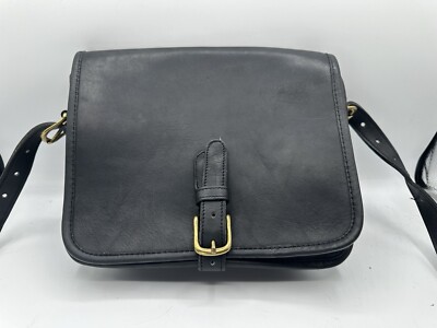 Vintage Coach Saddle Pouch Bag Purse  NYC Black. 70 s         C