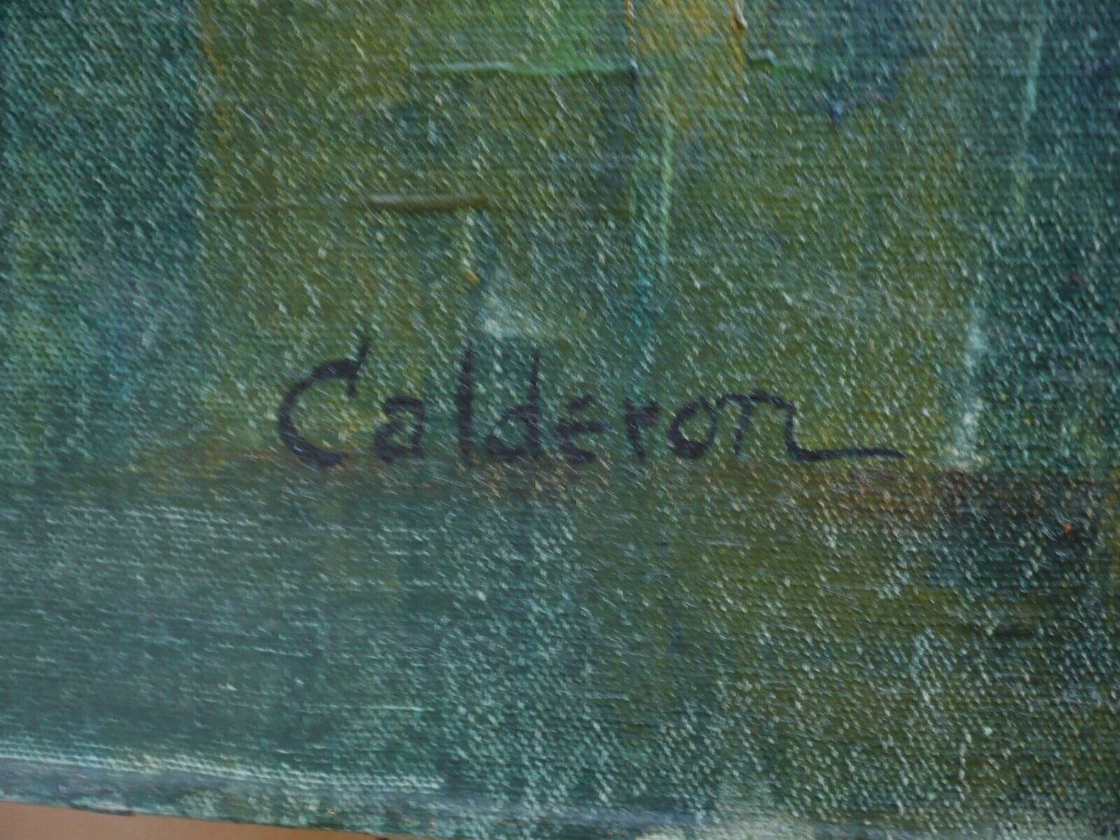 CALDERON, CUBIST CUBISM HARBOR BOATS MODERN IMPRESSIONIST, VINTAGE SIGNED OIL