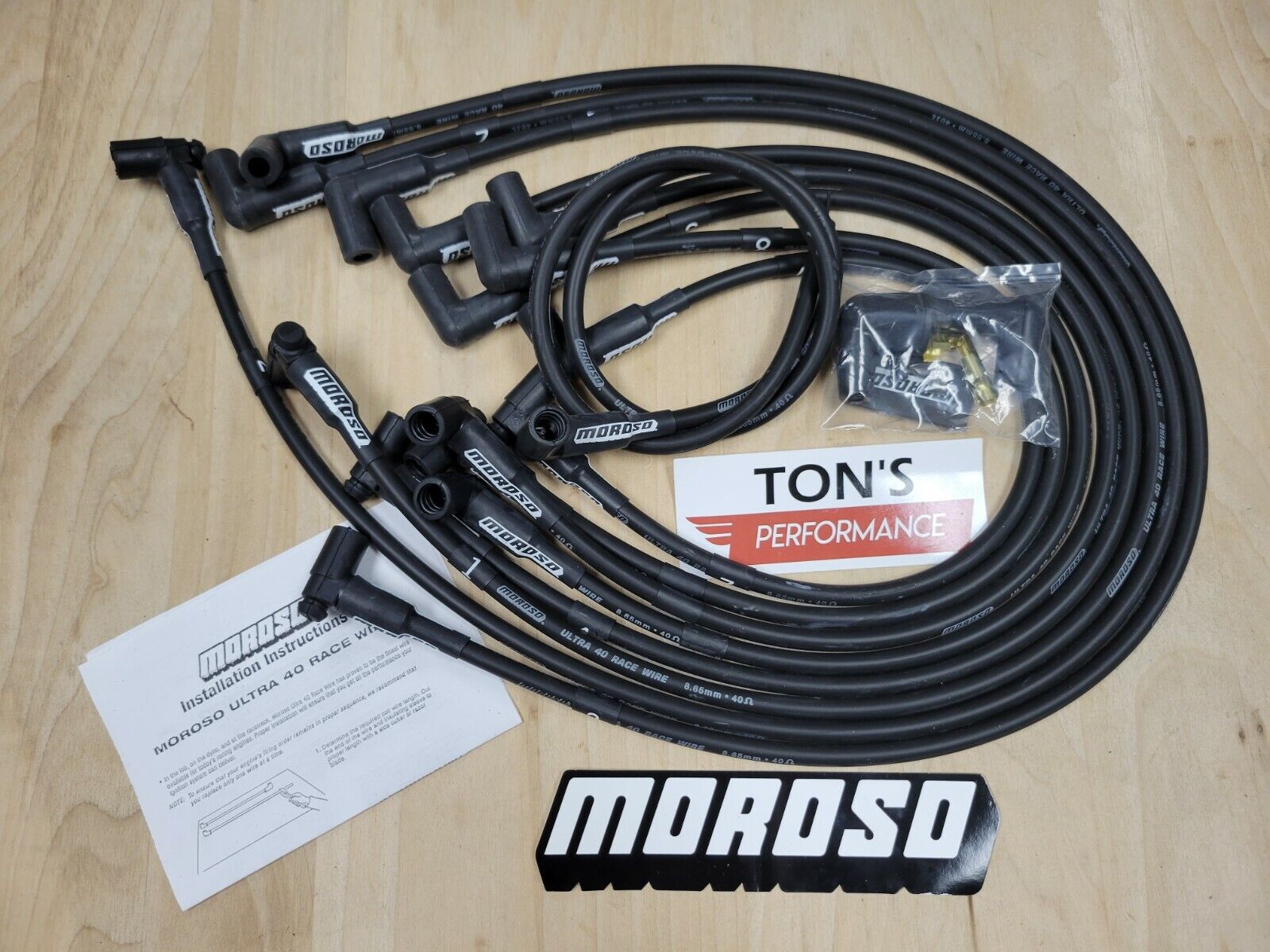 Moroso Lead Set Ultra 40 Spiral Straight Blue | 1st Autoparts, Auckland