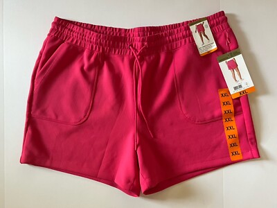 NWT Mondetta Women's Raspberry Sorbet Hot Pink Soft Ribbed Active Shorts Sz XXL