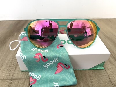 NEW Goodr Kitty Hawkers  Ray Blockers Polarized Aviator Sunglasses, Aqua