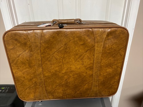 Vintage 1978 American Tourister Luggage Tan Brown 26in Lock