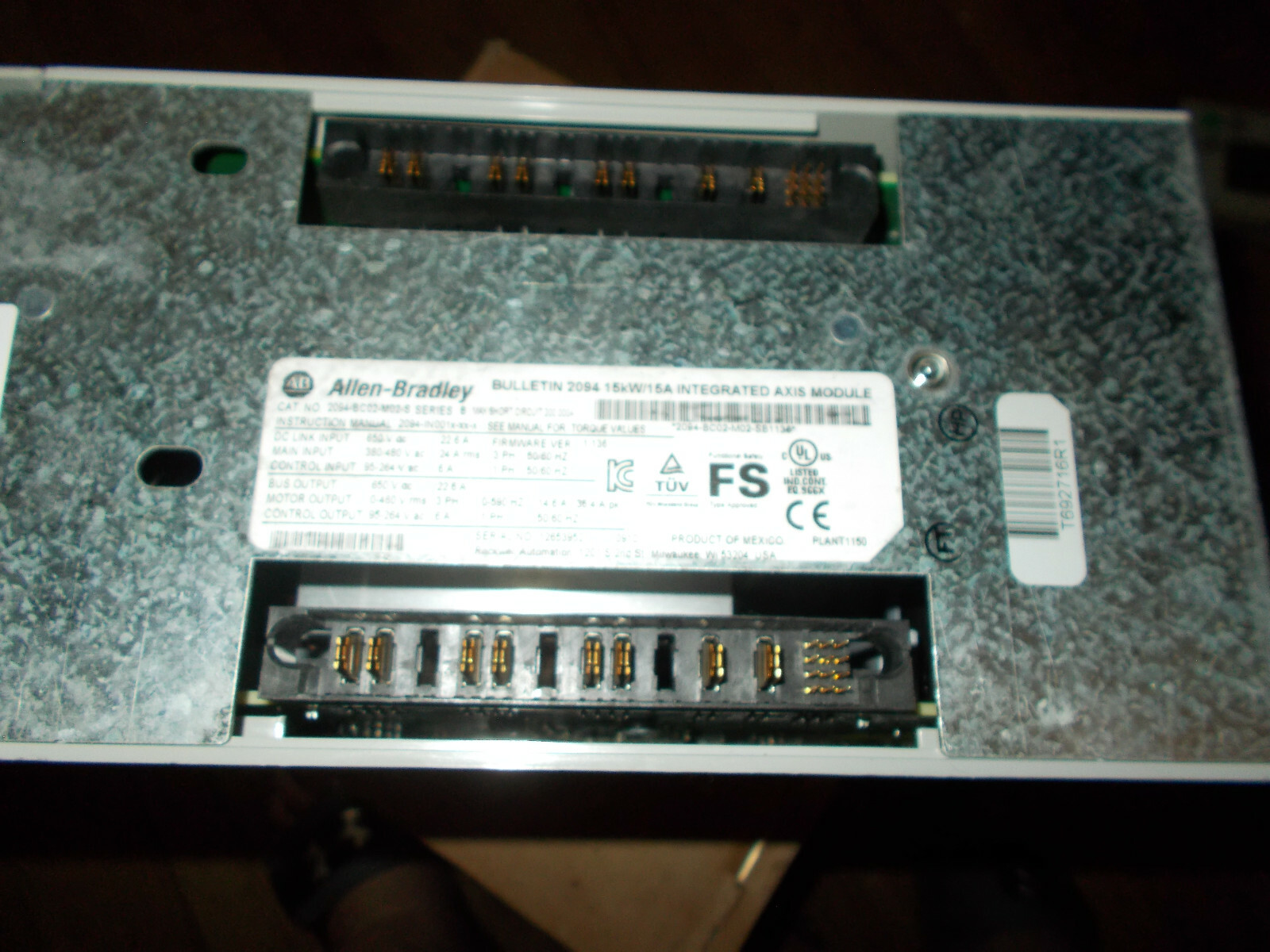 AB Allen Bradley 2094-15k/15A  Kinetix 6000 Integrated Axis Module #2094-BCO2-MO